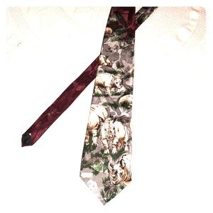Animal Tracks Rhino Necktie. Assorted Colors